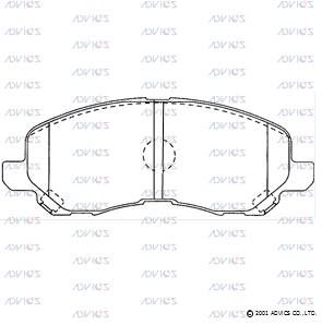 Колодки тормозные дисковые ADVICS SN889