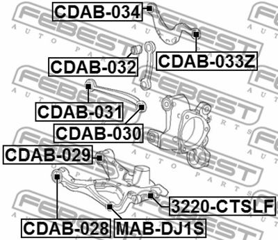 Сайлентблок FEBEST CDAB028