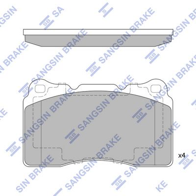 Колодки тормозные дисковые SANGSIN SP4145A