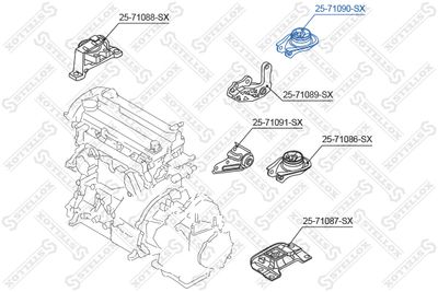 Подушка двигателя задняя STELLOX 2571090SX