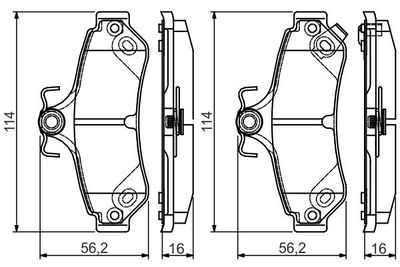 Колодки тормозные дисковые задние BOSCH 0986495173