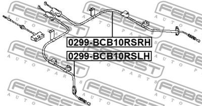 Трос стояночного тормоза правый NISSAN 3653095F0A