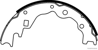 Колодки тормозные барабанные PMC PLB002
