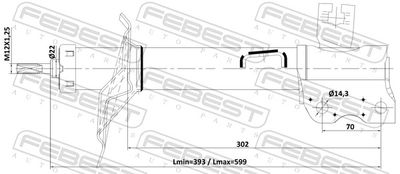 Амортизатор задний левый FEBEST 02110005RL