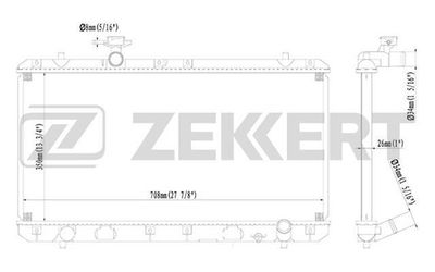 Радиатор охлаждения двигателя Zekkert MK1223