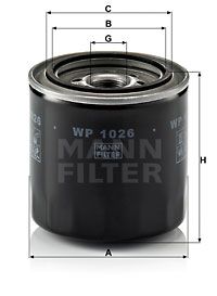 Фильтр масляный MANN-FILTER WP1026