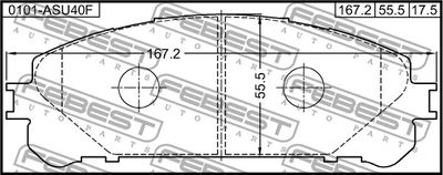 Колодки тормозные передние FEBEST 0101ASU40F