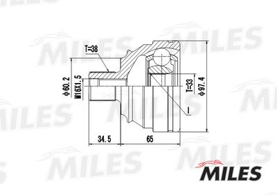 ШРУС наружный Miles GA20526