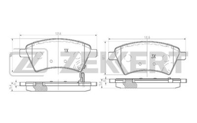 Колодки тормозные дисковые комплект Zekkert BS1545