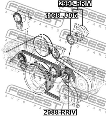 Натяжитель ремня FEBEST 2990RRIV