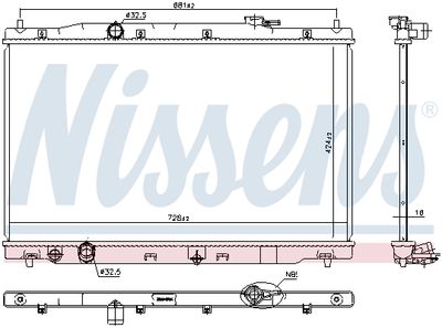 Радиатор системы охлаждения NISSENS 681378
