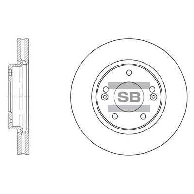Диск тормозной передний SANGSIN SD1040