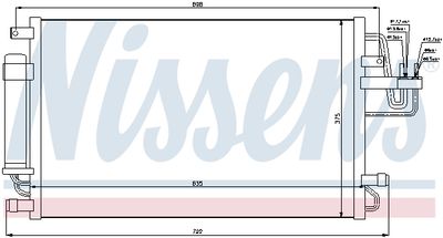Радиатор кондиционера NISSENS 94801