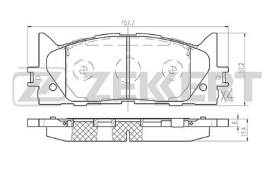 Колодки тормозные дисковые передние Zekkert BS2804