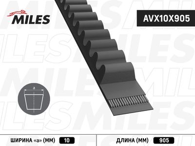 Ремень клиновой Miles AVX10X905