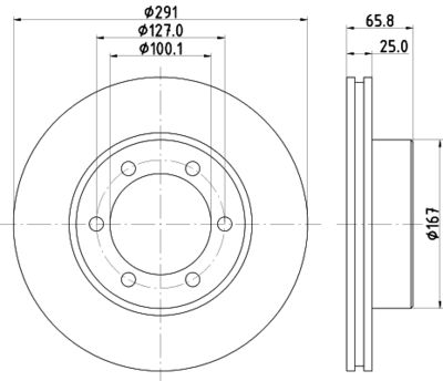 Диск тормозной передний Nisshinbo ND1068K