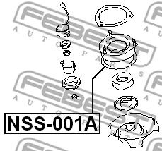 Опора амортизатора переднего FEBEST NSS001A