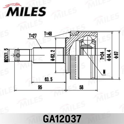 ШРУС наружный Miles GA12037