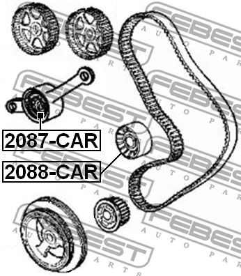 Ролик натяжителя FEBEST 2087CAR