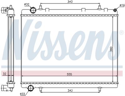Радиатор системы охлаждения NISSENS 63601