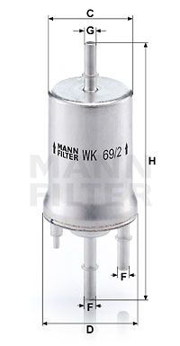 Фильтр топливный MANN-FILTER WK692