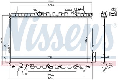 Радиатор системы охлаждения NISSENS 67030
