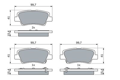 Колодки тормозные дисковые BOSCH 0986494557