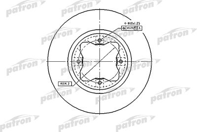 Диск тормозной передний PATRON PBD2024