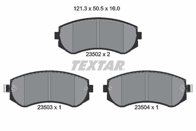 Колодки тормозные передние TEXTAR 2350201