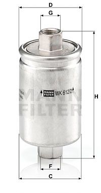 Фильтр топливный MANN-FILTER WK6122
