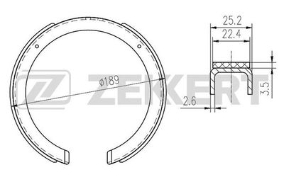Колодки тормозные барабанные задние Zekkert BK4456