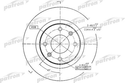 Диск тормозной передний PATRON PBD1220