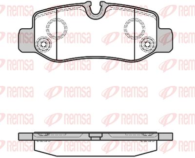 Колодки тормозные задние REMSA 162400
