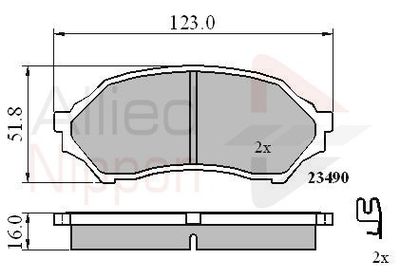 Колодки тормозные дисковые передние ALLIED NIPPON ADB3817