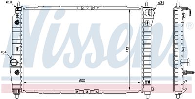 Радиатор системы охлаждения NISSENS 61637