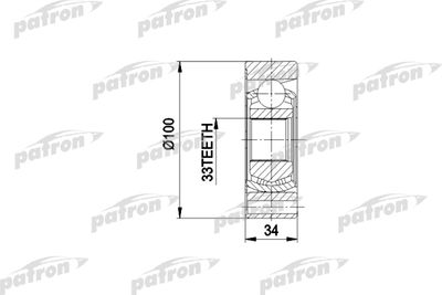 ШРУС внутренний PATRON PCV3010