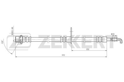 Шланг тормозной передний правый Zekkert BS9497