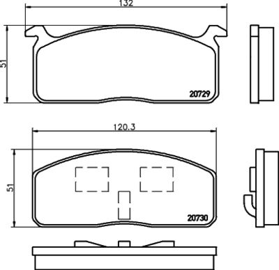 Колодки тормозные дисковые передние Nisshinbo NP1121SC