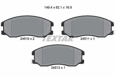 Колодки тормозные передние TEXTAR 2451001