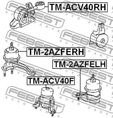 Опора двигателя левая FEBEST TM2AZFELH