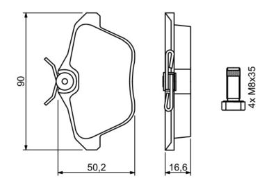 Колодки тормозные дисковые BOSCH 0986494020