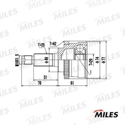 ШРУС наружный Miles GA20432