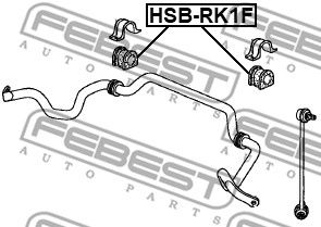 Втулка стабилизатора переднего HONDA 51306SZWJ01