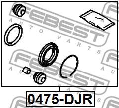 Ремкомплект тормозного суппорта заднего FEBEST 0475DJR