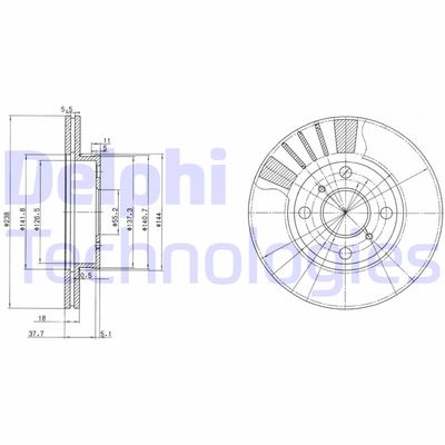 Диск тормозной DELPHI BG3424