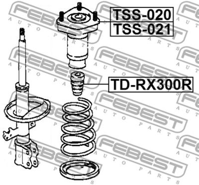 Отбойник амортизатора заднего TOYOTA 4834148050