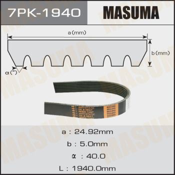 Ремень ручейковый Masuma 7PK1940