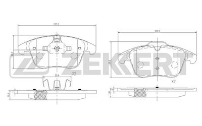 Колодки тормозные дисковые передние Zekkert BS1128