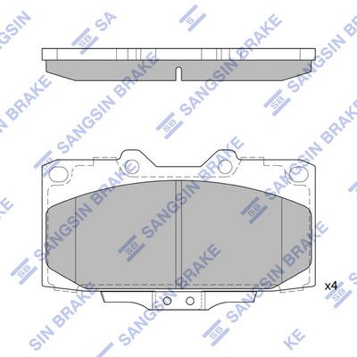 Колодки тормозные передние SANGSIN SP1486