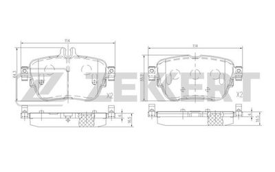 Колодки тормозные дисковые задние Zekkert BS1527